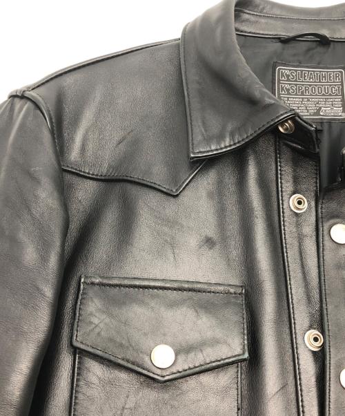 KADOYA（カドヤ）KADOYA (カドヤ) レザージャケット ブラック サイズ:Lの古着・服飾アイテム
