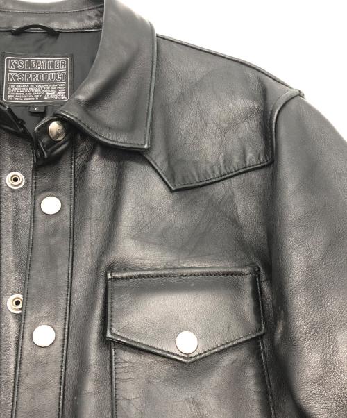 KADOYA（カドヤ）KADOYA (カドヤ) レザージャケット ブラック サイズ:Lの古着・服飾アイテム