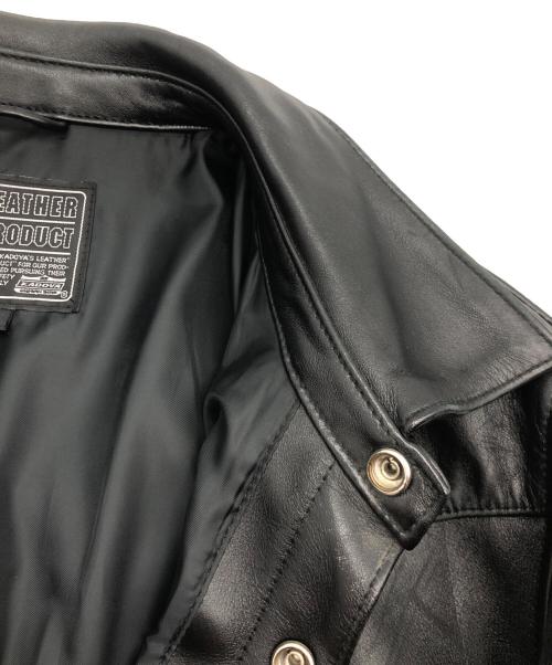 KADOYA（カドヤ）KADOYA (カドヤ) レザージャケット ブラック サイズ:Lの古着・服飾アイテム
