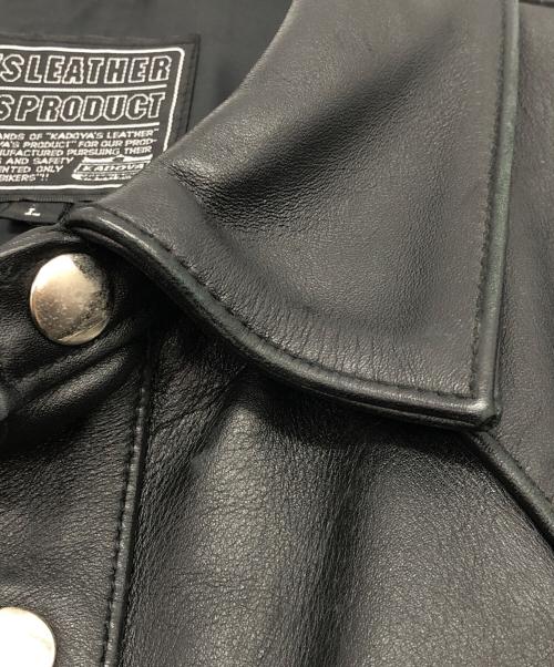 KADOYA（カドヤ）KADOYA (カドヤ) レザージャケット ブラック サイズ:Lの古着・服飾アイテム