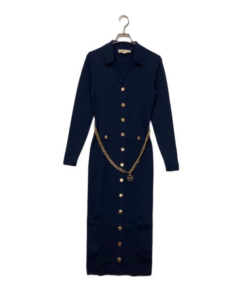 MICHAEL KORS（マイケル・コース）MICHAEL KORS (マイケル・コース) 長袖ワンピース ブルー サイズ:XSの古着・服飾アイテム