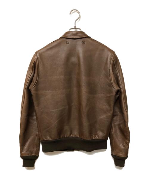 AVIREX（アヴィレックス）AVIREX (アヴィレックス) レザージャケット ブラウン サイズ:SIZE 38の古着・服飾アイテム