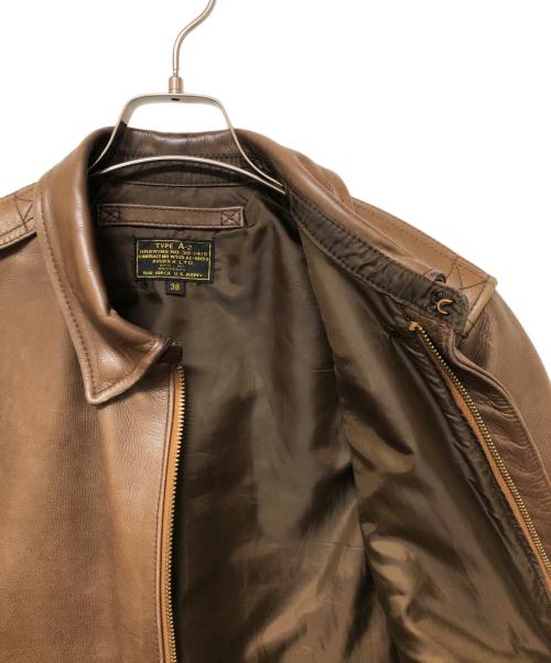 AVIREX（アヴィレックス）AVIREX (アヴィレックス) レザージャケット ブラウン サイズ:SIZE 38の古着・服飾アイテム