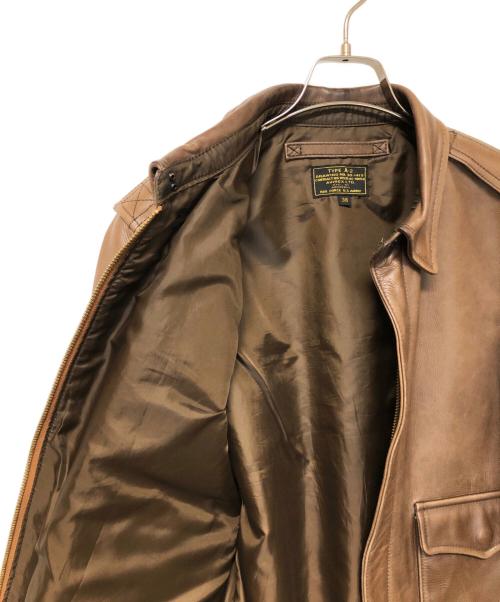 AVIREX（アヴィレックス）AVIREX (アヴィレックス) レザージャケット ブラウン サイズ:SIZE 38の古着・服飾アイテム