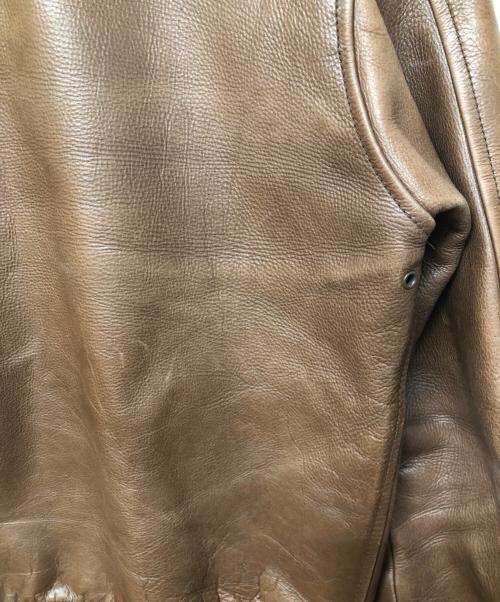 AVIREX（アヴィレックス）AVIREX (アヴィレックス) レザージャケット ブラウン サイズ:SIZE 38の古着・服飾アイテム