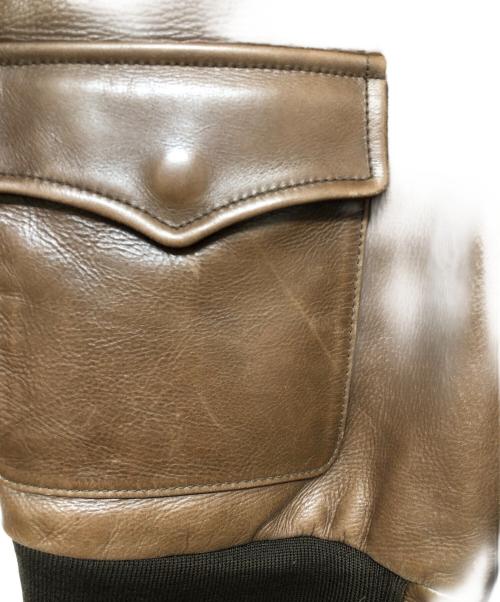 AVIREX（アヴィレックス）AVIREX (アヴィレックス) レザージャケット ブラウン サイズ:SIZE 38の古着・服飾アイテム