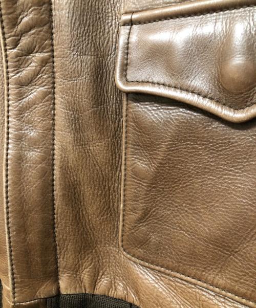 AVIREX（アヴィレックス）AVIREX (アヴィレックス) レザージャケット ブラウン サイズ:SIZE 38の古着・服飾アイテム