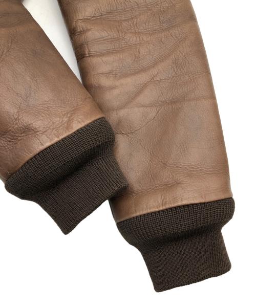 AVIREX（アヴィレックス）AVIREX (アヴィレックス) レザージャケット ブラウン サイズ:SIZE 38の古着・服飾アイテム