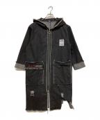 Aikhaアイカ）の古着「ジップコート」｜ブラック