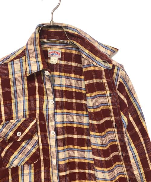 THE REAL McCOY'S（ザ・リアルマッコイズ）THE REAL McCOY'S (ザ・リアルマッコイズ) 長袖シャツ レッド×ベージュ サイズ:15の古着・服飾アイテム