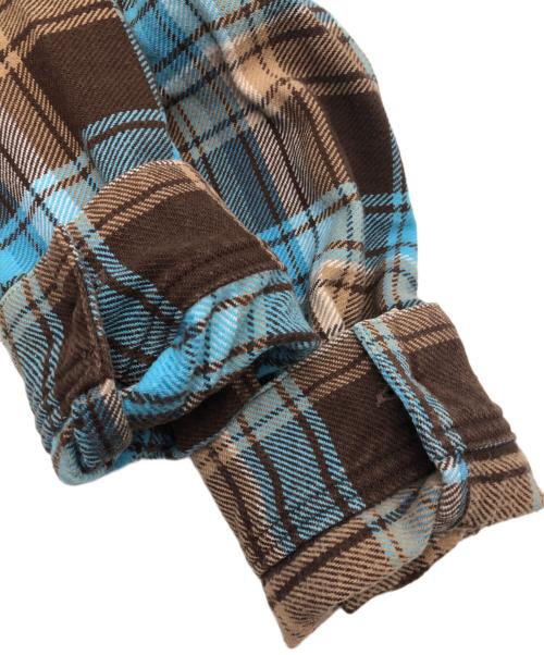 THE REAL McCOY'S（ザ・リアルマッコイズ）THE REAL McCOY'S (ザ・リアルマッコイズ) 長袖シャツ ブルー×ブラウン サイズ:15の古着・服飾アイテム