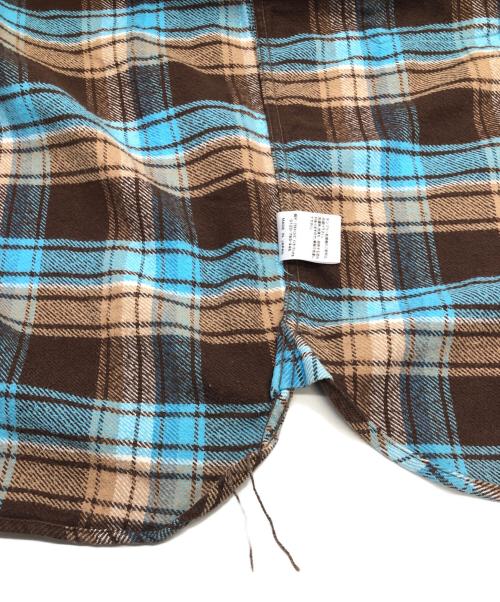 THE REAL McCOY'S（ザ・リアルマッコイズ）THE REAL McCOY'S (ザ・リアルマッコイズ) 長袖シャツ ブルー×ブラウン サイズ:15の古着・服飾アイテム