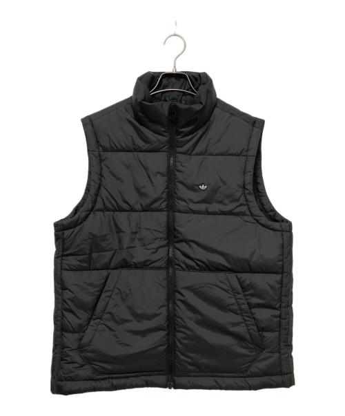 adidas（アディダス）adidas (アディダス) パデッドスタンドカラーパファーベスト ブラック サイズ:SIZE Lの古着・服飾アイテム