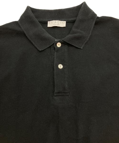 ELACIO（エラシオ）elacio (エラシオ) ポロシャツ ブラック サイズ:4の古着・服飾アイテム