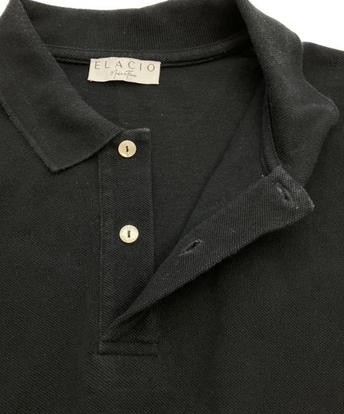 ELACIO（エラシオ）elacio (エラシオ) ポロシャツ ブラック サイズ:4の古着・服飾アイテム