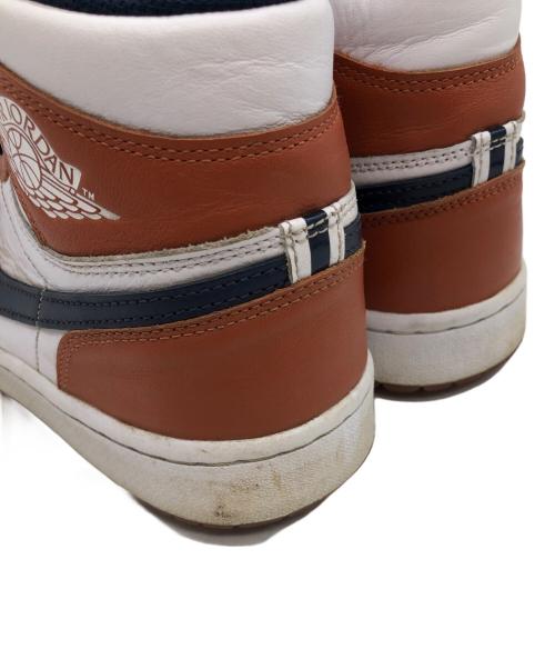 NIKE（ナイキ）NIKE (ナイキ) AIR JORDAN　スニーカー ブラウン×ホワイト サイズ:SIZE 27cmの古着・服飾アイテム