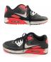 中古・古着 NIKE (ナイキ) AIR MAX90　スニーカー ブラック×レッド サイズ:SIZE 27cm：6000円