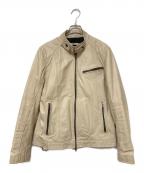 Liugoo Leathersリューグーレザーズ）の古着「レザージャケット」｜ベージュ