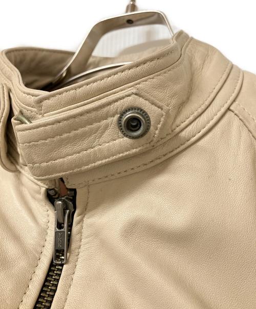 Liugoo Leathers（リューグーレザーズ）LIUGOO LEATHERS (リューグーレザーズ) レザージャケット ベージュ サイズ:SIZE Lの古着・服飾アイテム