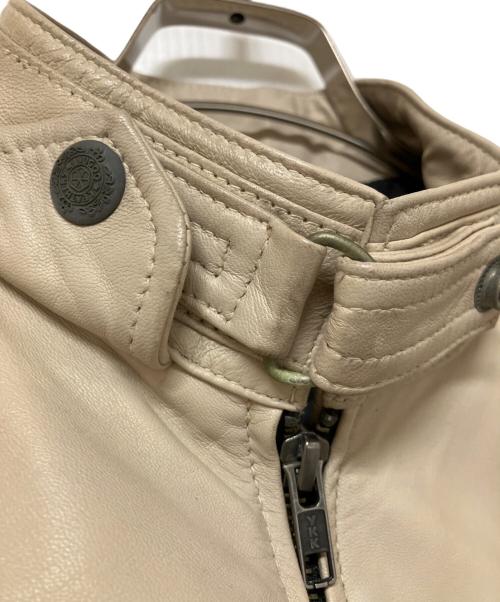Liugoo Leathers（リューグーレザーズ）LIUGOO LEATHERS (リューグーレザーズ) レザージャケット ベージュ サイズ:SIZE Lの古着・服飾アイテム