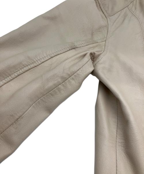Liugoo Leathers（リューグーレザーズ）LIUGOO LEATHERS (リューグーレザーズ) レザージャケット ベージュ サイズ:SIZE Lの古着・服飾アイテム