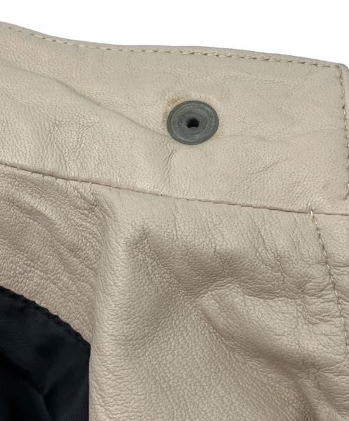 Liugoo Leathers（リューグーレザーズ）LIUGOO LEATHERS (リューグーレザーズ) レザージャケット ベージュ サイズ:SIZE Lの古着・服飾アイテム