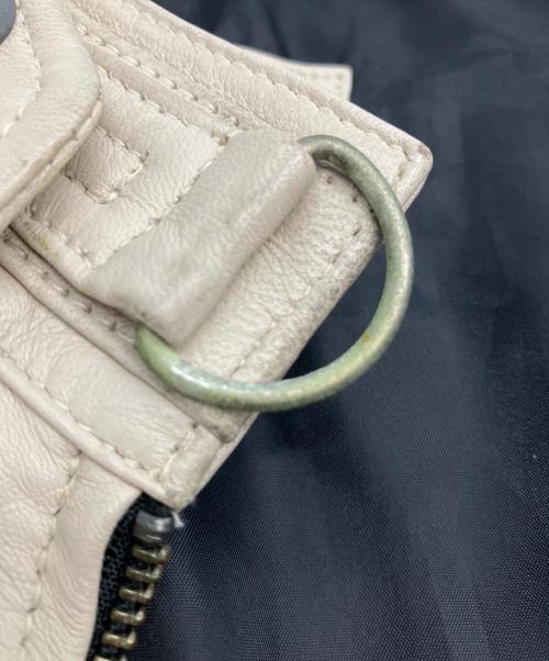 Liugoo Leathers（リューグーレザーズ）LIUGOO LEATHERS (リューグーレザーズ) レザージャケット ベージュ サイズ:SIZE Lの古着・服飾アイテム