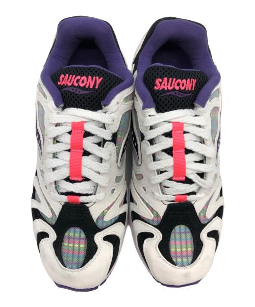 SAUCONY（サッカニー）SAUCONY (サッカニー) スニーカー ホワイト×パーㇷ゚ル サイズ:24の古着・服飾アイテム