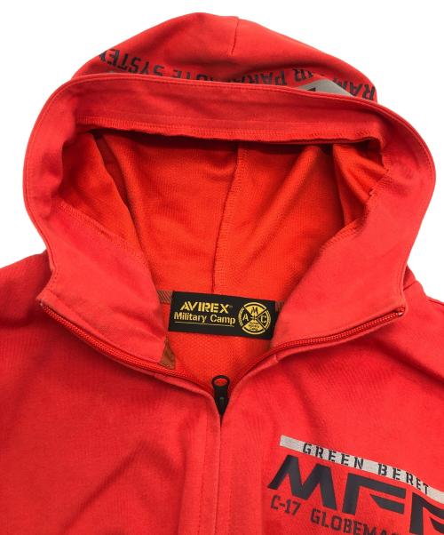 AVIREX（アヴィレックス）AVIREX (アヴィレックス) ジップパーカー オレンジ サイズ:2XLの古着・服飾アイテム