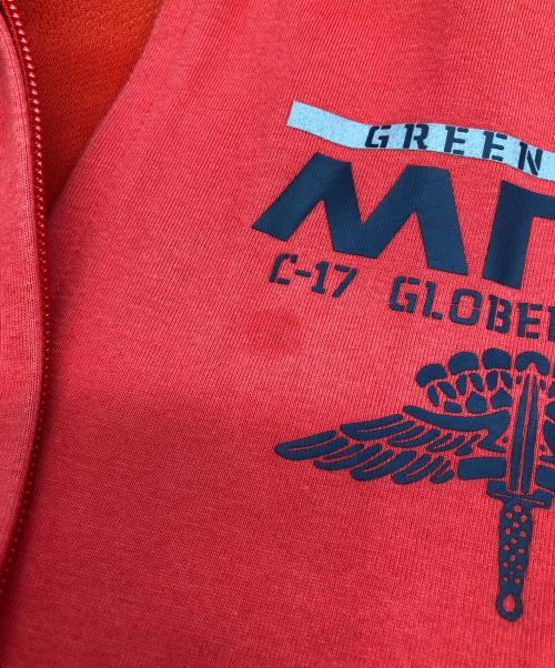 AVIREX（アヴィレックス）AVIREX (アヴィレックス) ジップパーカー オレンジ サイズ:2XLの古着・服飾アイテム