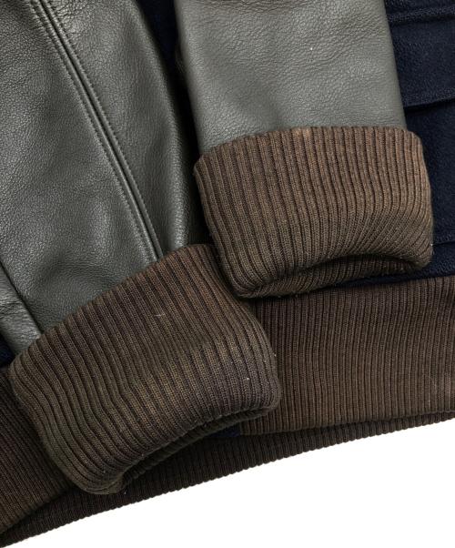 wings+horns（ウィングスアンドホーン）wings+horns (ウィングスアンドホーン) スタジャン ネイビー サイズ:SIZE Sの古着・服飾アイテム