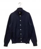 Zanoneザノーネ）の古着「スタンドカラーニットカーディガン」｜ネイビー