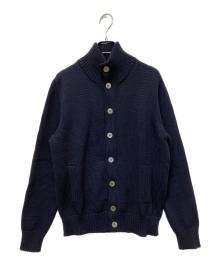 Zanone（ザノーネ）の古着「スタンドカラーニットカーディガン」｜ネイビー