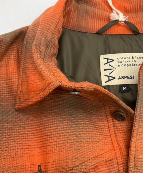 ASPESI（アスペジ）ASPESI (アスペジ) 中綿シャツジャケット オレンジ サイズ:SIZE Mの古着・服飾アイテム