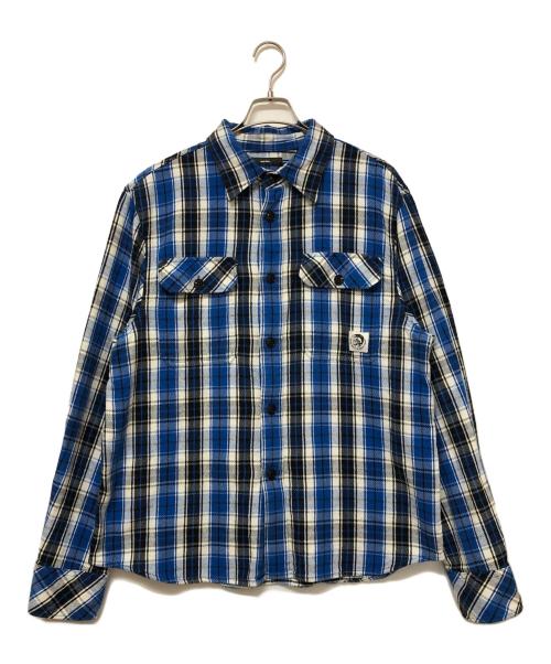 DIESEL（ディーゼル）DIESEL (ディーゼル) 長袖シャツ ブルー サイズ:SIZE Lの古着・服飾アイテム