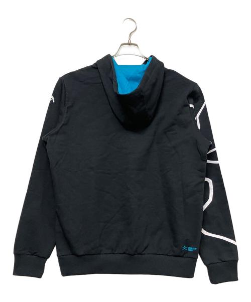HEAD（ヘッド）HEAD (ヘッド) プルオーバーパーカー ブラック×ブルー サイズ:SIZE Mの古着・服飾アイテム