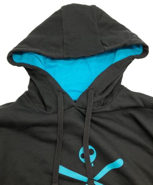 HEAD（ヘッド）HEAD (ヘッド) プルオーバーパーカー ブラック×ブルー サイズ:SIZE Mの古着・服飾アイテム
