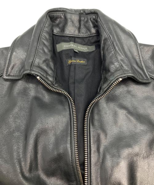 GENERAL SUPPLY（ジェネラルサプライ）GENERAL SUPPLY (ジェネラルサプライ) レザージャケット ブラック サイズ:SIZE Mの古着・服飾アイテム