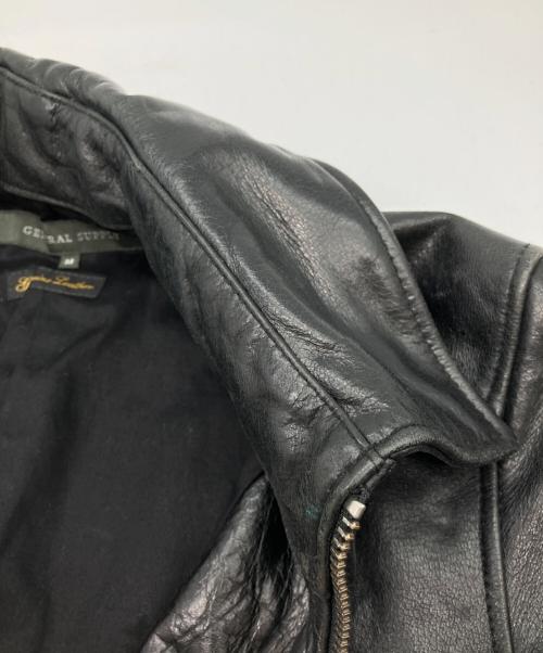 GENERAL SUPPLY（ジェネラルサプライ）GENERAL SUPPLY (ジェネラルサプライ) レザージャケット ブラック サイズ:SIZE Mの古着・服飾アイテム