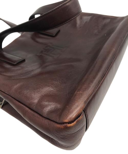 HIROFU（ヒロフ）HIROFU (ヒロフ) ハンドバッグ ブラウンの古着・服飾アイテム