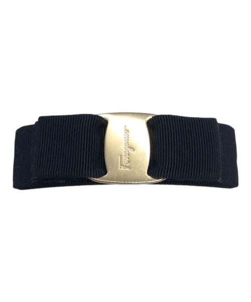 Ferragamo（フェラガモ）Ferragamo (フェラガモ) バレッタ ブラックの古着・服飾アイテム