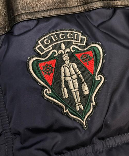 GUCCI（グッチ）GUCCI (グッチ) ダウンジャケット ネイビー×ブラック サイズ:SIZE 48の古着・服飾アイテム