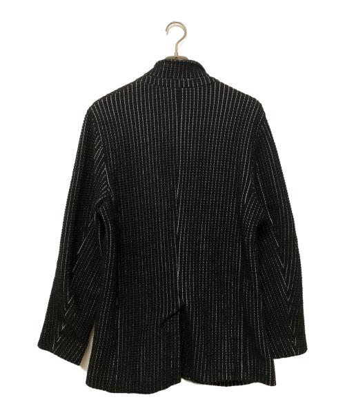 1PIU1UGUALE3 RELAX（ウノピゥウノウグァーレトレ リラックス）1PIU1UGUALE3 RELAX (ウノピゥウノウグァーレトレ リラックス) 3ロゴビッグワッフルジャケット ブラック×ホワイト サイズ:SIZE XLの古着・服飾アイテム