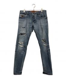 DOLCE & GABBANA（ドルチェ＆ガッバーナ）の古着「ダメージデニムパンツ」｜インディゴ