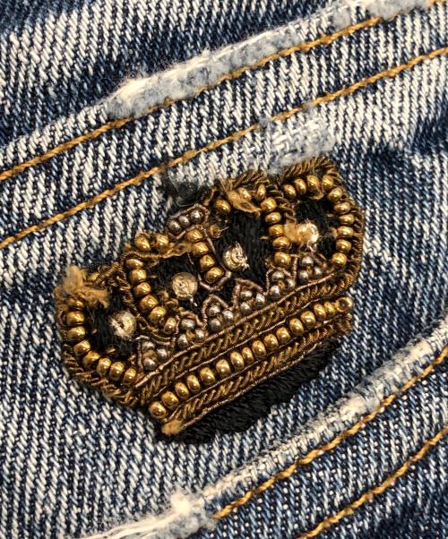 DOLCE & GABBANA（ドルチェ＆ガッバーナ）DOLCE & GABBANA (ドルチェ＆ガッバーナ) ダメージデニムパンツ インディゴ サイズ:50の古着・服飾アイテム