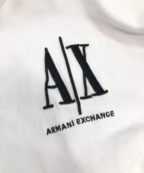 ARMANI EXCHANGE（アルマーニ エクスチェンジ）ARMANI EXCHANGE (アルマーニ エクスチェンジ) ジップパーカー ホワイト サイズ:Lの古着・服飾アイテム