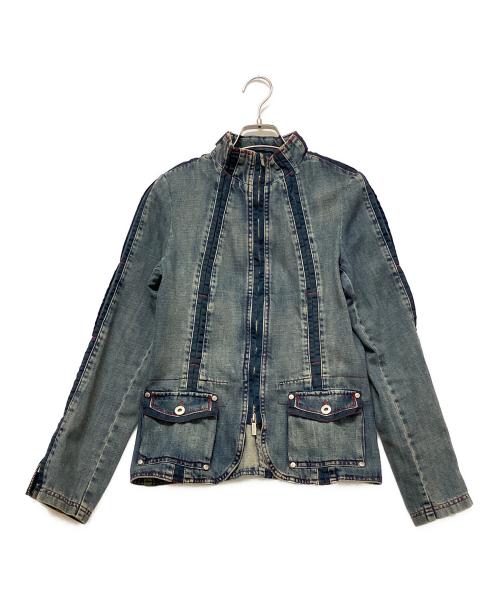 byblos blu（ビブロスブル）byblos blu (ビブロスブル) デニムジャケット ネイビー サイズ:28インチの古着・服飾アイテム