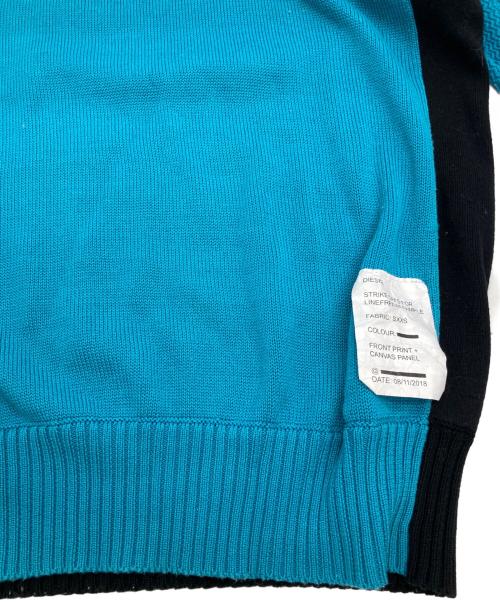DIESEL（ディーゼル）DIESEL (ディーゼル) 厚手ニット ブルー×イエロー サイズ:SIZE Sの古着・服飾アイテム