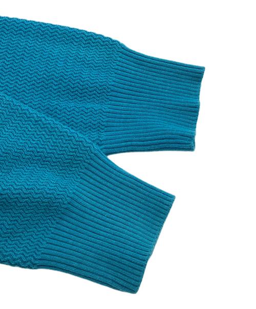 DIESEL（ディーゼル）DIESEL (ディーゼル) 厚手ニット ブルー×イエロー サイズ:SIZE Sの古着・服飾アイテム