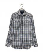 DIESELディーゼル）の古着「長袖シャツ」｜ブルー×グレー